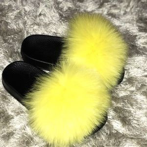 Brand new luxury fur kids slides